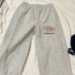 Gray Boys Lie Sweatpants with designs